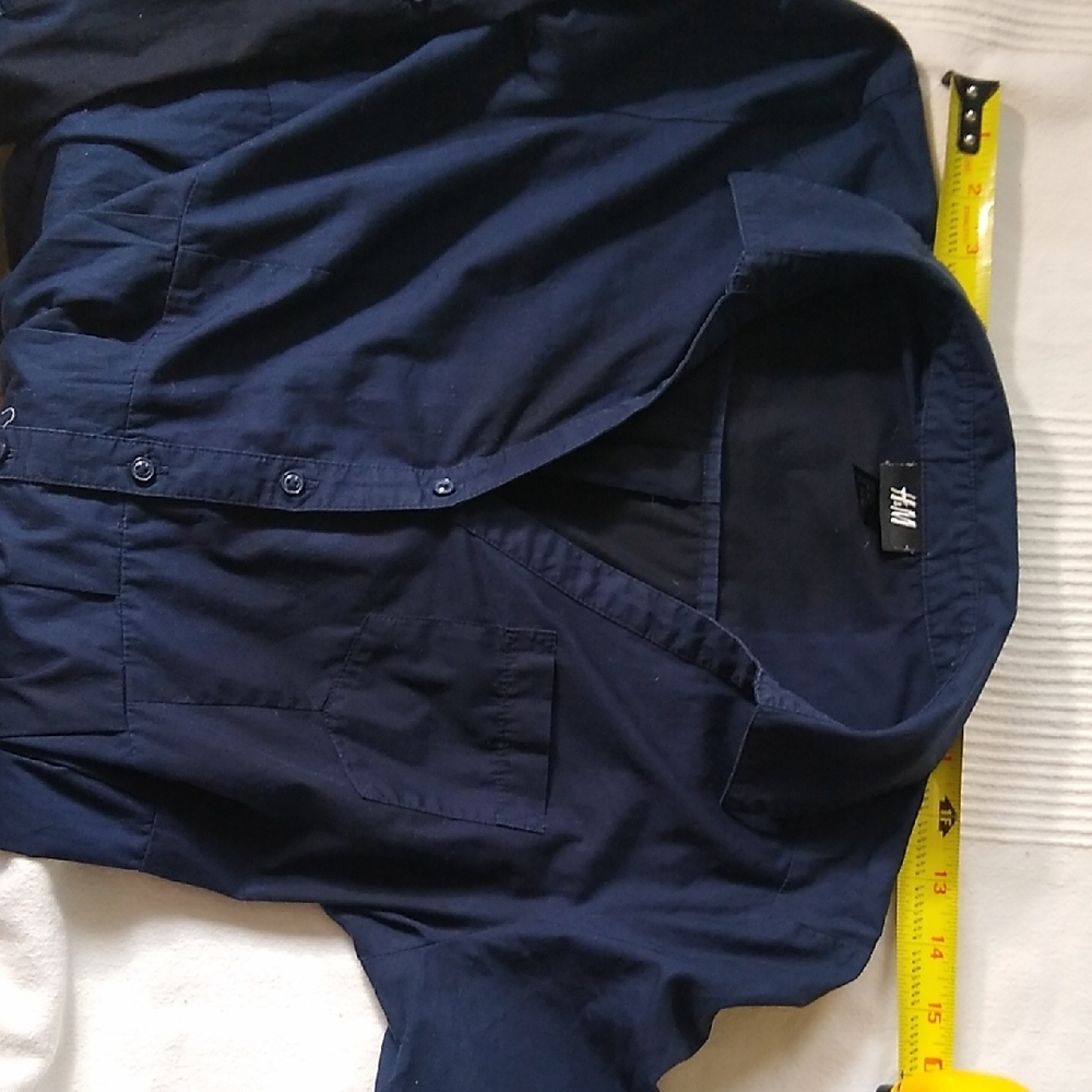 H&M Junior SZ 2 100% Cotton Navy Dress - Picture 10 of 14